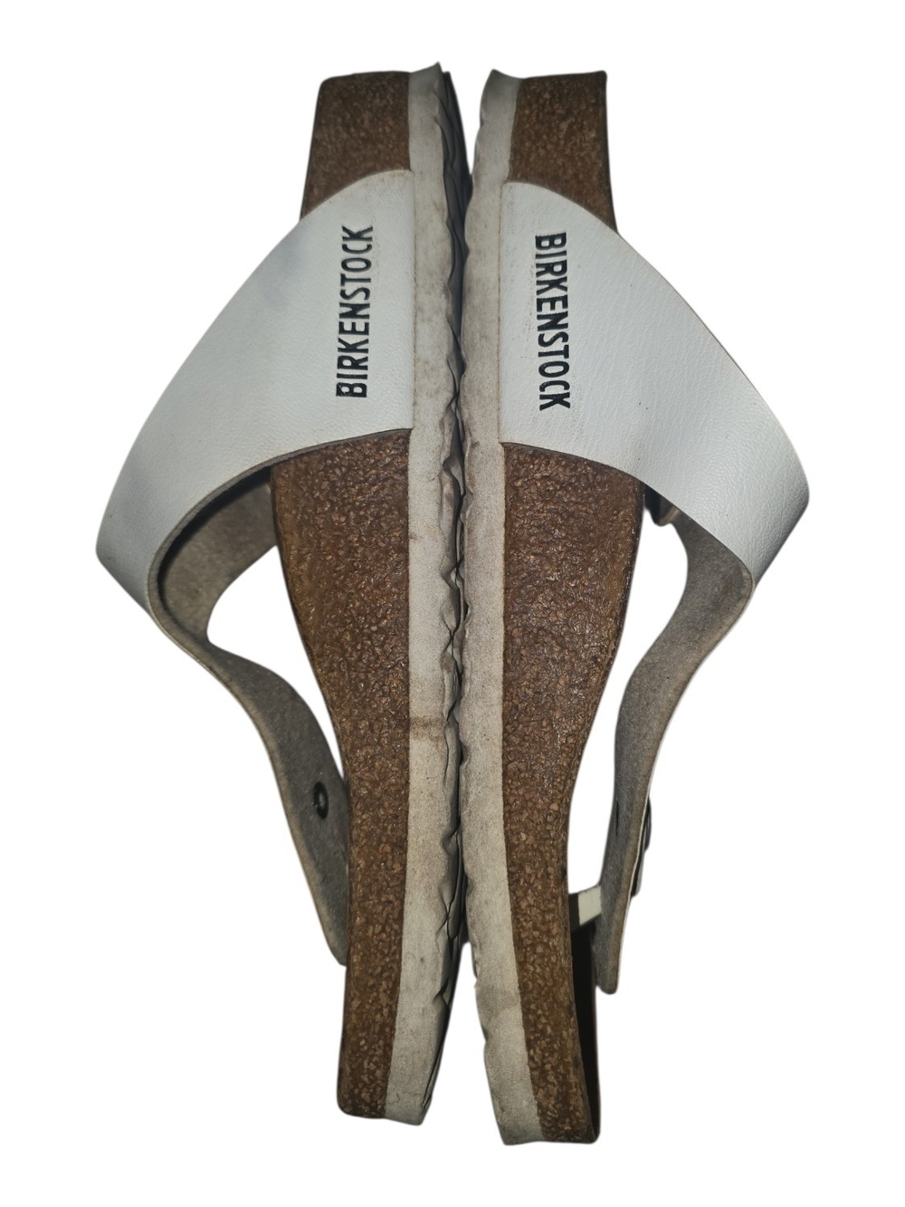 Birkenstock White Cork Thong Sandals